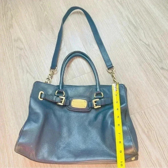 HOST PICK MICHEAL KORS  BLUE PEBBLED LEATHER HAND BAG STRAPPED SHOULDER BAG - Picture 9 of 12